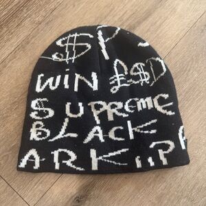 Supreme Black Arc Graffiti LSD Ski Cap 100% Acrylic Beanie Winter Hat